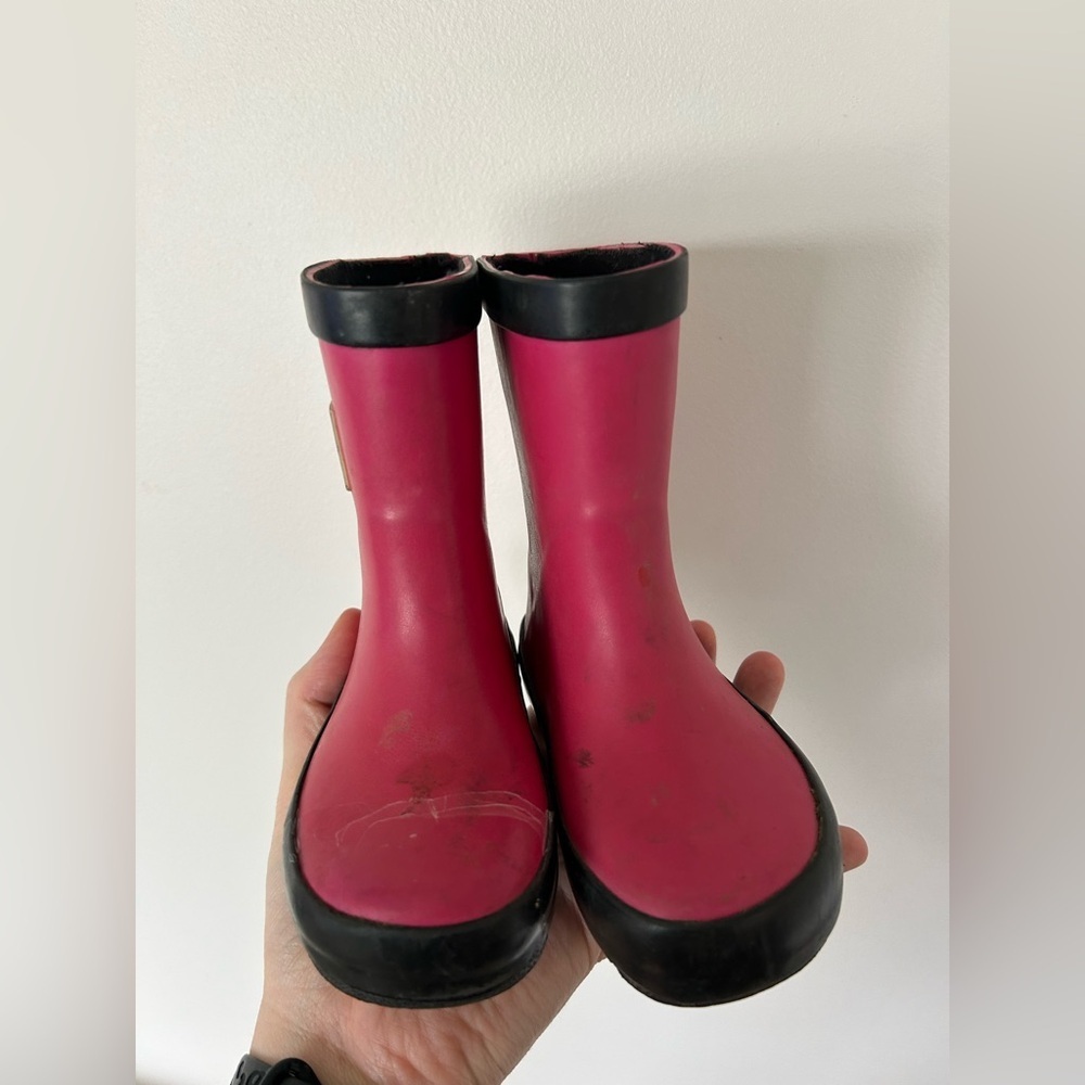 STONZ Pink Rain Boots Size 4 - Picture 2 of 6